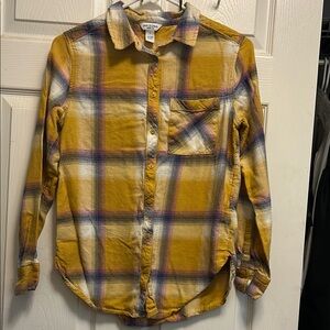 Amazon Essentials Kids Yellow Plaid Shirt